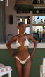 Rosario White Beaded Bikini - Top