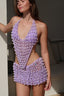 Set perlas lilac
